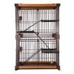 Large Cat Cage Rabbit Hutch Bunny Crate Ferret Kennel House Pet Enclosure Home WPC Frame Wired 3 Tiers