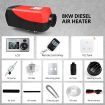 12V 8KW Diesel Air Heater Kit RV Portable Vehicle Heater with LCD Intelligent Voice Remote Control Black and Red
