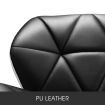 2x Modern PU Leather Bar Stools Cushioned Backrest Swivel Seat Adjustable Height w/ Footrest
