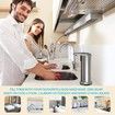 Soap Dispenser, Touchless High Capacity Automatic Soap Dispenser Equipped w/Infrared Motion Sensor Waterproof Base Adjustable Switches Suitable for Bathroom Kitchen Hotel Restaurant
