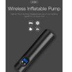 Mini Tire Inflator Rechargeable with LED Lights, Portable Air Compressor with Digital LCD Display, Wireless Air Compressor Tire Inflator for Car Motorcycle Bicycle Bike (black)