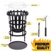 16" Fire Pit BBQ Grill Fireplace Outdoor Portable Brazier Camping Patio Heater
