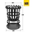 16" Fire Pit BBQ Grill Fireplace Outdoor Portable Brazier Camping Patio Heater