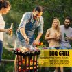 16" Fire Pit BBQ Grill Fireplace Outdoor Portable Brazier Camping Patio Heater