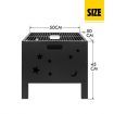 20" Fire Pit BBQ Grill Outdoor Fireplace Brazier Portable Camping Patio Heater