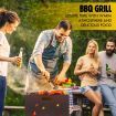 20" Fire Pit BBQ Grill Outdoor Fireplace Brazier Portable Camping Patio Heater