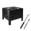 20" Fire Pit BBQ Grill Outdoor Fireplace Brazier Portable Camping Patio Heater