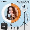 240 LED Dimmable LED Ring Light 18" 5500K for Makeup Selfie Photography Live Streaming