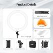 240 LED Dimmable LED Ring Light 18" 5500K for Makeup Selfie Photography Live Streaming