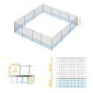 Chicken Fence Poultry Net Ducks Netting Geese Fencing Hens Mesh Coop 15 Posts 30m x 1.25m