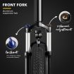 Auswheel 26" Electric Bike eBike Mountain Bicycle 36V 250W Brushless Motor 7 Speed Shifter