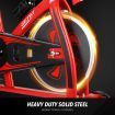 GENKI Spin Exercise Bike Indoor Cycling Bike Training Bicycle with LCD Monitor Red