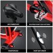 GENKI Spin Exercise Bike Indoor Cycling Bike Training Bicycle with LCD Monitor Red