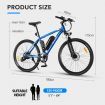 Auswheel 27.5" Electric Bike eBike Mountain Bicycle 36V 250W Brushless Motor 7 Speed Shifter