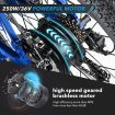 Auswheel 27.5" Electric Bike eBike Mountain Bicycle 36V 250W Brushless Motor 7 Speed Shifter
