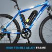 Auswheel 27.5" Electric Bike eBike Mountain Bicycle 36V 250W Brushless Motor 7 Speed Shifter