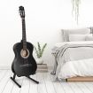 Melodic 38 Inch Round Acoustic Guitar Pack Classical Cutaway Black