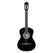 Melodic 38 Inch Round Acoustic Guitar Pack Classical Cutaway Black