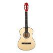 Melodic 38 Inch Round Acoustic Guitar Pack Classical Cutaway Natural Colour