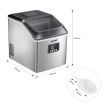 Maxkon 17 Kg Home Ice Maker Machine Stainless Steel Countertop Appliance-Silver
