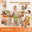 65 Accessories Kids Pretend Role Play Shop Grocery Supermarket Toy Set with Trolley