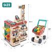48 Pieces Preschool Kids Pretend Play Shop Grocery Supermarket with Trolley