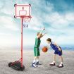 2m Portable Adjustable Basketball Stand Hoop System for Kids w/ Basketball