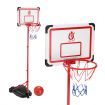 2m Portable Adjustable Basketball Stand Hoop System for Kids w/ Basketball