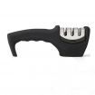 2-in-1 Kitchen Knife Accessories: 3-Stage Knife Sharpener Helps Repair, Restore and Polish Blades and Cut-Resistant Glove(Black)