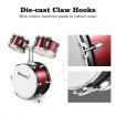 Melodic 5 Piece Drum Kit for Children Kids w/ Kick Pedal Cymbals Stool Drumsticks Red