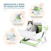 Petscene Cat Litter Box Pet Semi Automatic Cat Toilet Cat Furniture Green