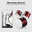 Melodic Full-size 5 Piece Drum Kit with Double Braced Hardware Cymbals Stool Red
