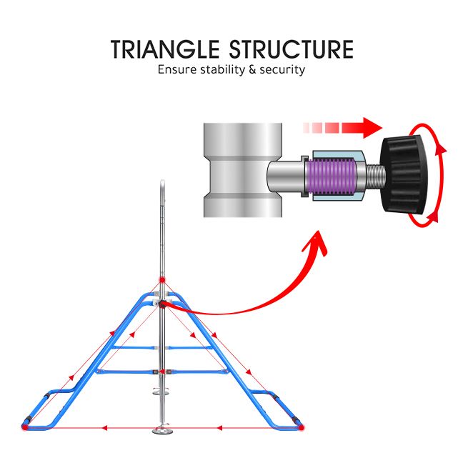 Genki Horizontal Gymnastics Bar for Kids Height Adjustable Training Kip