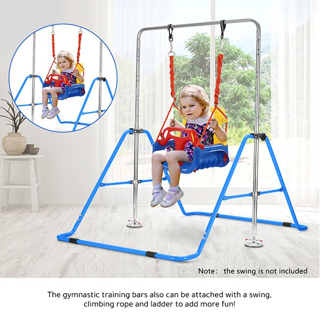 Genki Horizontal Gymnastics Bar for Kids Height Adjustable Training Kip
