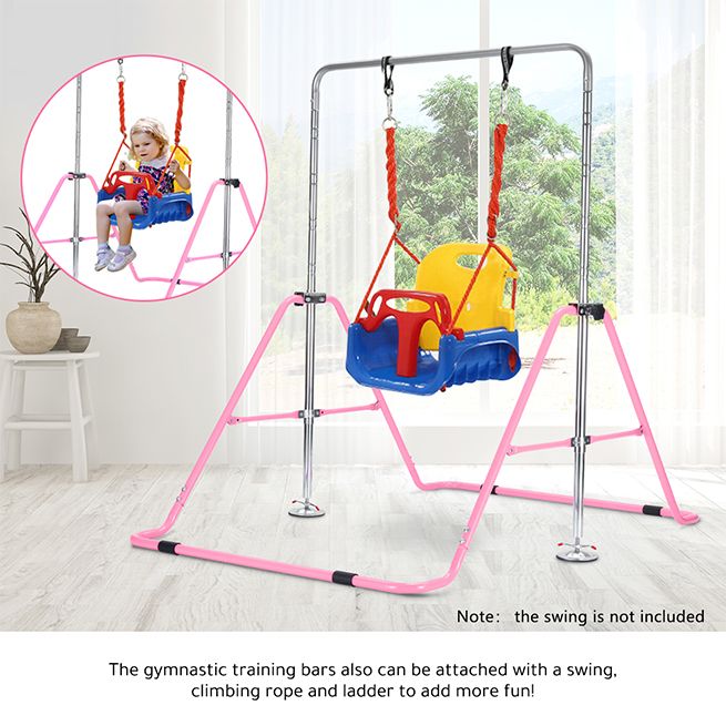 Genki Gymnastics Training Bar Height Adjustable Horizontal Bar for Kids