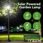 Deluxe Outdoor Solar Lights Garden Lamp Post