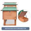 Wooden Chicken Run Coop Rabbit House Bunny Duck Hutch Hen Cage Nesting Box Enclosure Outdoor 2 Stories XL 178cm