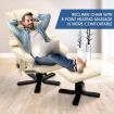 Full Body Massage Recliner Chair 8 Point Heated Office Chair Beige