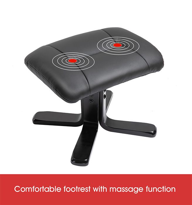 Full Body Massage Recliner Chair 8-Point Heated Office Chair Black