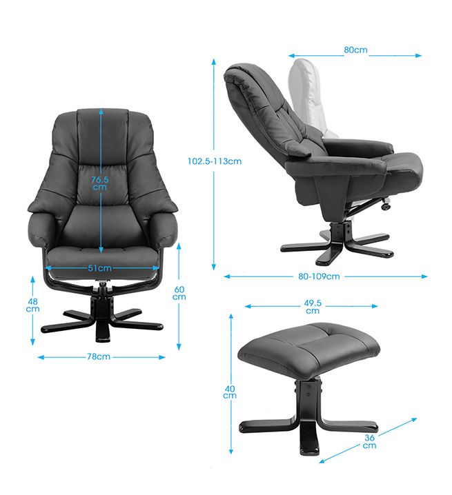 Full Body Massage Recliner Chair 8-Point Heated Office Chair Black