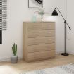 6 Chest of Drawers Tallboy Storage Bedroom Cabinet Oak