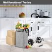 Shopping Cart Foldable Trolley Grocery Bag Waterproof Aluminium Waterproof Wheeled Storage Market Utility Granny Grey