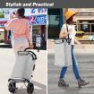 Shopping Cart Foldable Trolley Grocery Bag Waterproof Aluminium Waterproof Wheeled Storage Market Utility Granny Grey