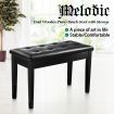 Melodic Wood Duet Piano Bench Keyboard Stool Seat with Storage