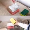 Soap Dispenser for Kitchen + Sponge Holder 2-in-1 - Innovative Design - Premium Quality Dish Soap Dispenser - Counter Top Sink Dispenser BPA free