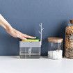 Soap Dispenser for Kitchen + Sponge Holder 2-in-1 - Innovative Design - Premium Quality Dish Soap Dispenser - Counter Top Sink Dispenser BPA free