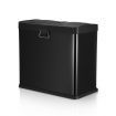 48L Rubbish Bin Dual Compartment Pedal Recycling Trashcan Kitchen Waste Garbage Household Stepbin Coated Steel Black