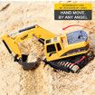 1:24 Remote Control Excavator Vehicle 6 Channels Charging Model Toys LED Light Simulation Sound