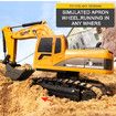 1:24 Remote Control Excavator Vehicle 6 Channels Charging Model Toys LED Light Simulation Sound