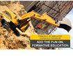 1:24 Remote Control Excavator Vehicle 6 Channels Charging Model Toys LED Light Simulation Sound